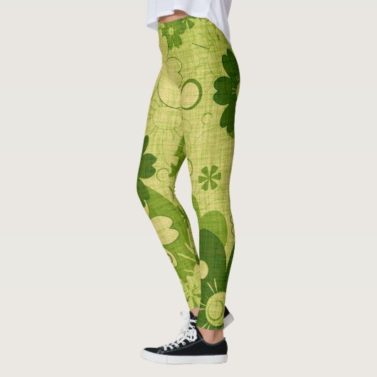 Leggings Flore verte (Gauche)