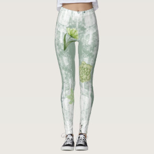 Leggings Flore verte