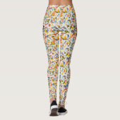 LEGGINGS FLORENTINE RENAISSANCE JAUNE FLORALE, FLEURS (Dos)