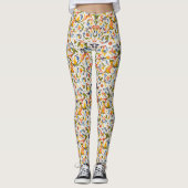 LEGGINGS FLORENTINE RENAISSANCE JAUNE FLORALE, FLEURS (Devant)