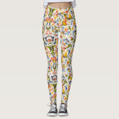 LEGGINGS FLORENTINE RENAISSANCE JAUNE FLORALE, FLEURS (Devant)
