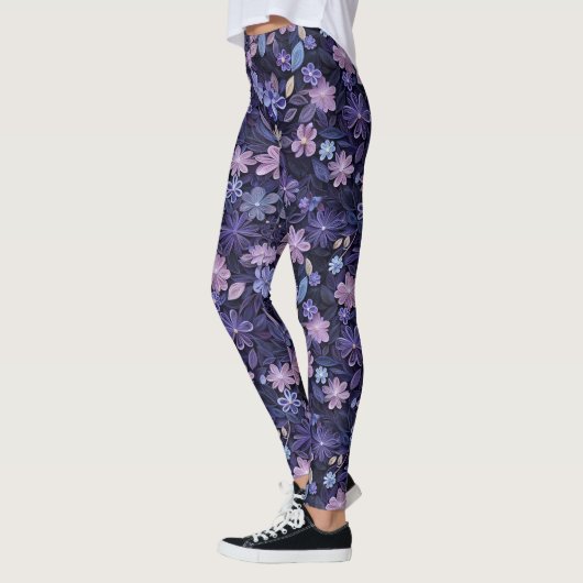 Leggings Flores pourpres (Gauche)