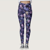Leggings Flores pourpres (Devant)