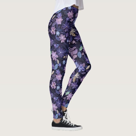 Leggings Flores pourpres (Droite)