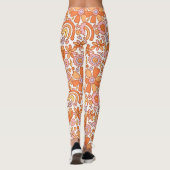 Leggings Flores super rétro oranges (Dos)