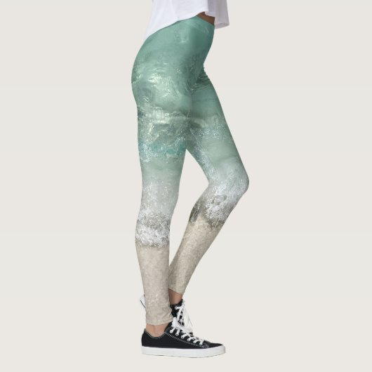 Leggings Floride Eau Turquoise Vert Océan Plage de mer (Droite)