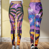 Leggings Floride Palm Tree Beach Tropical Leging