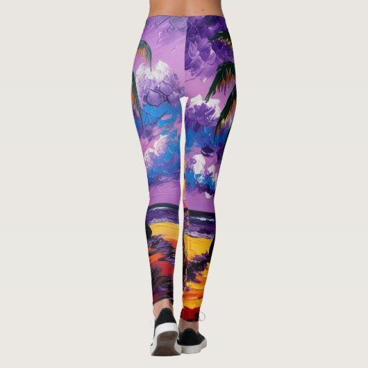 Leggings Floride Palm Tree Beach Tropical Leging (Dos)