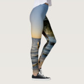 Leggings Floride Palmier penché couché de soleil (Droite)