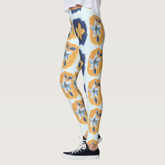 Leggings Flower abstract pattern (Gauche)