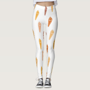 Leggings Flower blanc