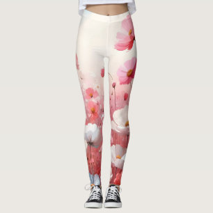 Leggings Flower Meadow esthétique Vintage