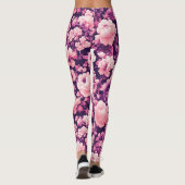 Leggings flower violet dark (Dos)