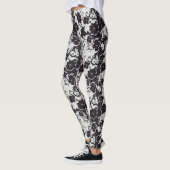 Leggings Flowers black and white (Gauche)