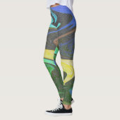 Leggings fluide artistique coloré abstrait (Gauche)