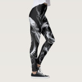 Leggings Fluide d'encre abstrait Pieuvre Kraken (Droite)