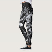 Leggings Fluide d'encre abstrait Pieuvre Kraken (Gauche)
