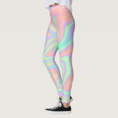 Leggings Fluide multicolore de l'Iridescente holographique (Gauche)