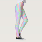 Leggings Fluide multicolore de l'Iridescente holographique (Droite)
