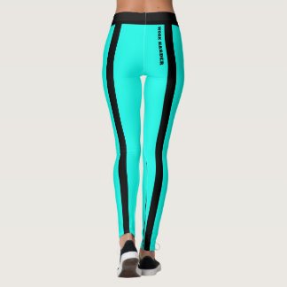Leggings Fluorescent bleu et noir