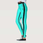 Leggings Fluorescent bleu et noir (Gauche)