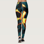 Leggings Flux brûlés jaune rouge à l'air épouvantable, spra (Dos)