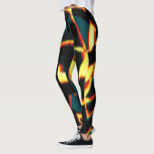 Leggings Flux brûlés jaune rouge à l'air épouvantable, spra (Gauche)