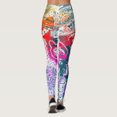Leggings Flux comme l'eau l'art informatique Abstrait (Dos)