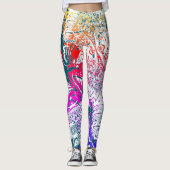 Leggings Flux comme l'eau l'art informatique Abstrait (Devant)