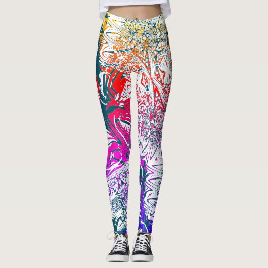 Leggings Flux comme l'eau l'art informatique Abstrait (Devant)