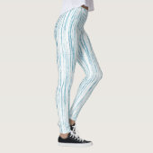 Leggings Flux d'aquarelle horizontal bleu (Droite)