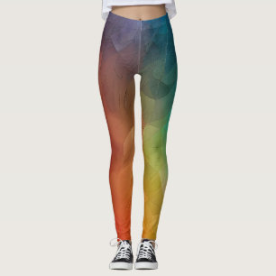Leggings Flux de couleur abstrait dans des formes