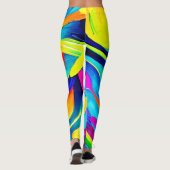 Leggings Flux de couleurs Abstrait dynamique (Dos)
