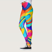 Leggings Flux de couleurs Abstrait dynamique (Gauche)