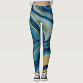 Leggings Flux de marbre de luxe (Devant)