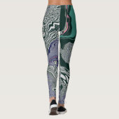 Leggings "Flux de marbre émeraude" (Dos)
