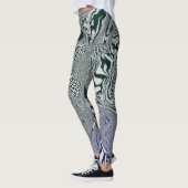 Leggings "Flux de marbre émeraude" (Gauche)