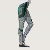 Leggings "Flux de marbre émeraude" (Droite)