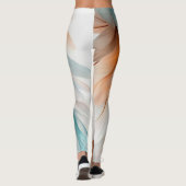 Leggings Flux de plume abstrait – Élégance douce (Dos)