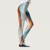 Leggings Flux de plume abstrait – Élégance douce (Droite)