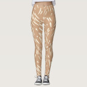 Leggings Flux en beige et crème (Devant)