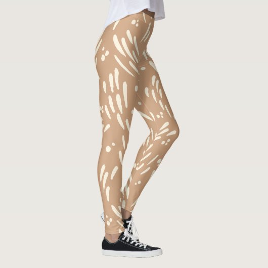 Leggings Flux en beige et crème (Droite)