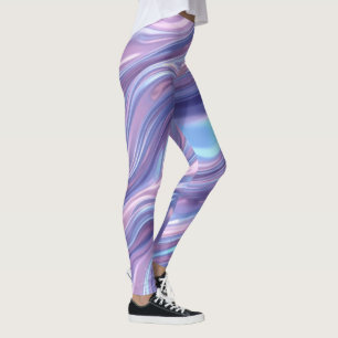Leggings Flux Holographique Liquide – Abstrait Sans Couture