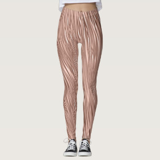 Leggings Flux métallique Gold Faux Rose