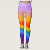 Leggings Flux Prism - Dégradé Arc-en-ciel Pastel Wavy (Devant)
