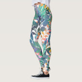 Leggings Foliage de la Jungle tropicale Aquarelle Verdure (Gauche)