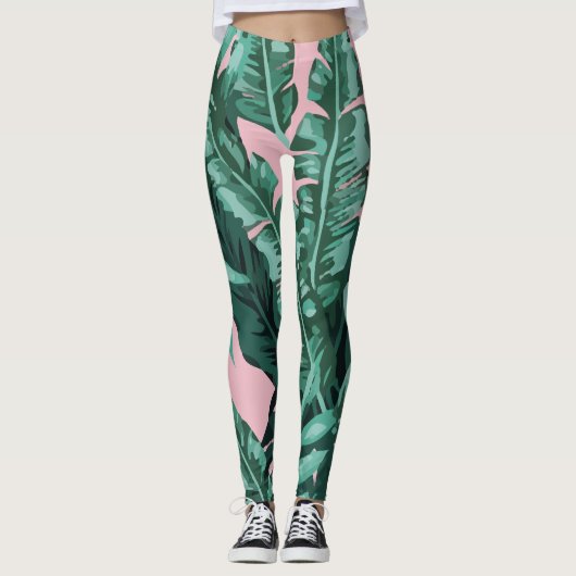 Leggings Folithe Des Plantes Tropicaux (Devant)