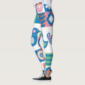 Leggings Folklore Floral Card : Design scandinave. (Gauche)