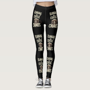 Leggings Fonctionnant au Café et à l'Anarchie Dessin Humori