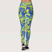 Leggings Fonctionnement bleu chinois de pantalon de yoga de (Dos)